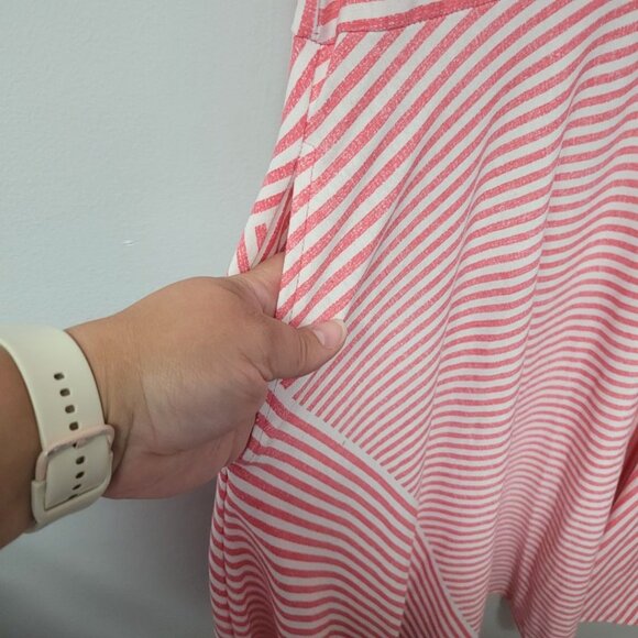 Lularoe‎ Dress Sleeveless Striped Pink Womens 3XL Long Summer Plus Size Pockets - Picture 5 of 7